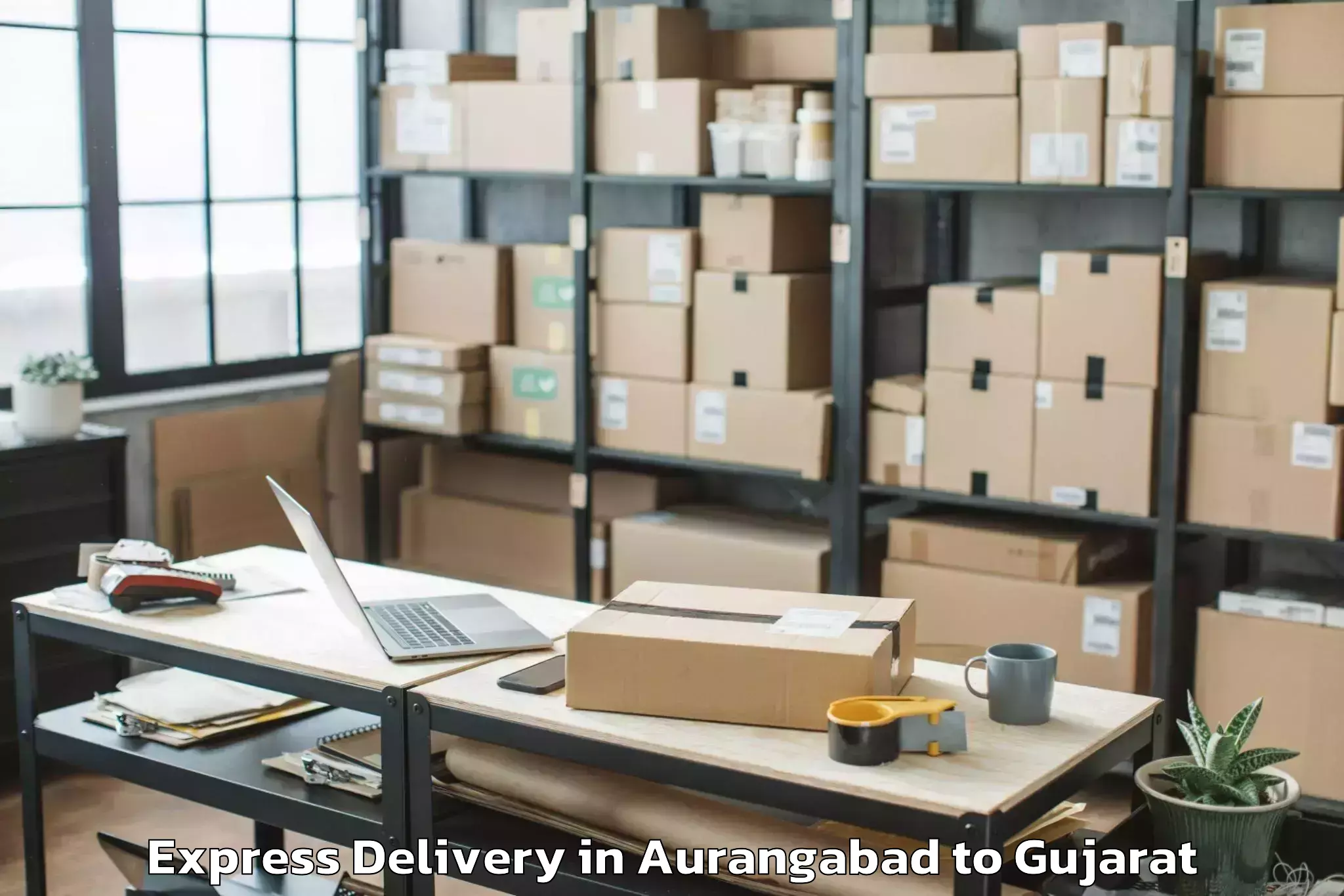 Top Aurangabad to Udhana Express Delivery Available